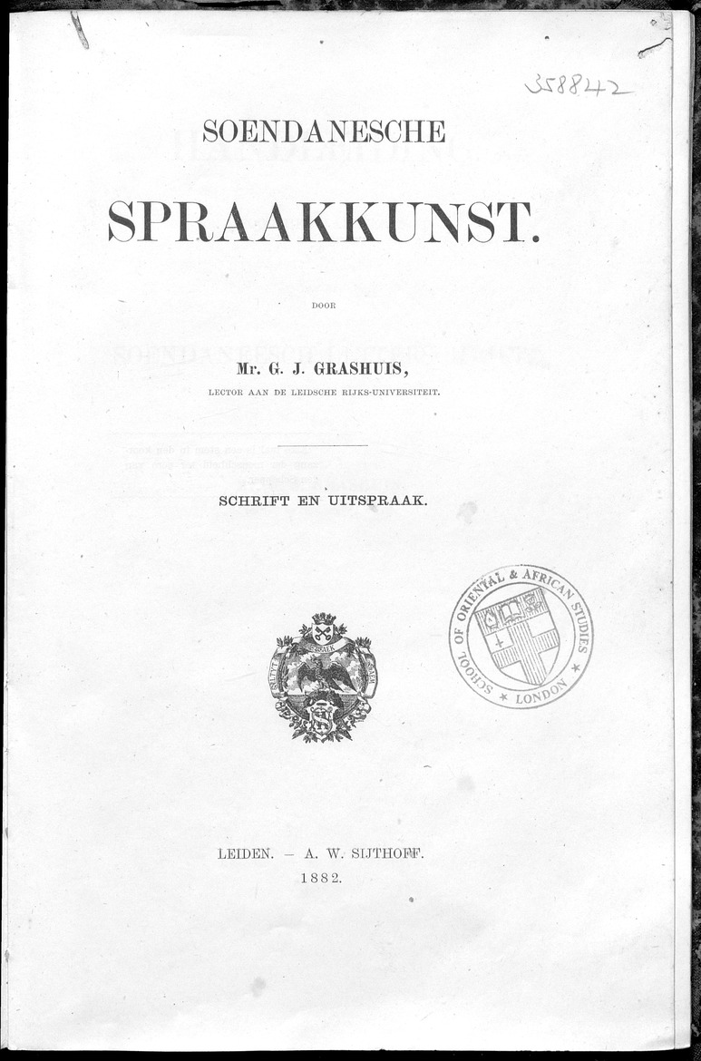 Handleiding voor het aanleeren van het soendaneesch letterschrift - 