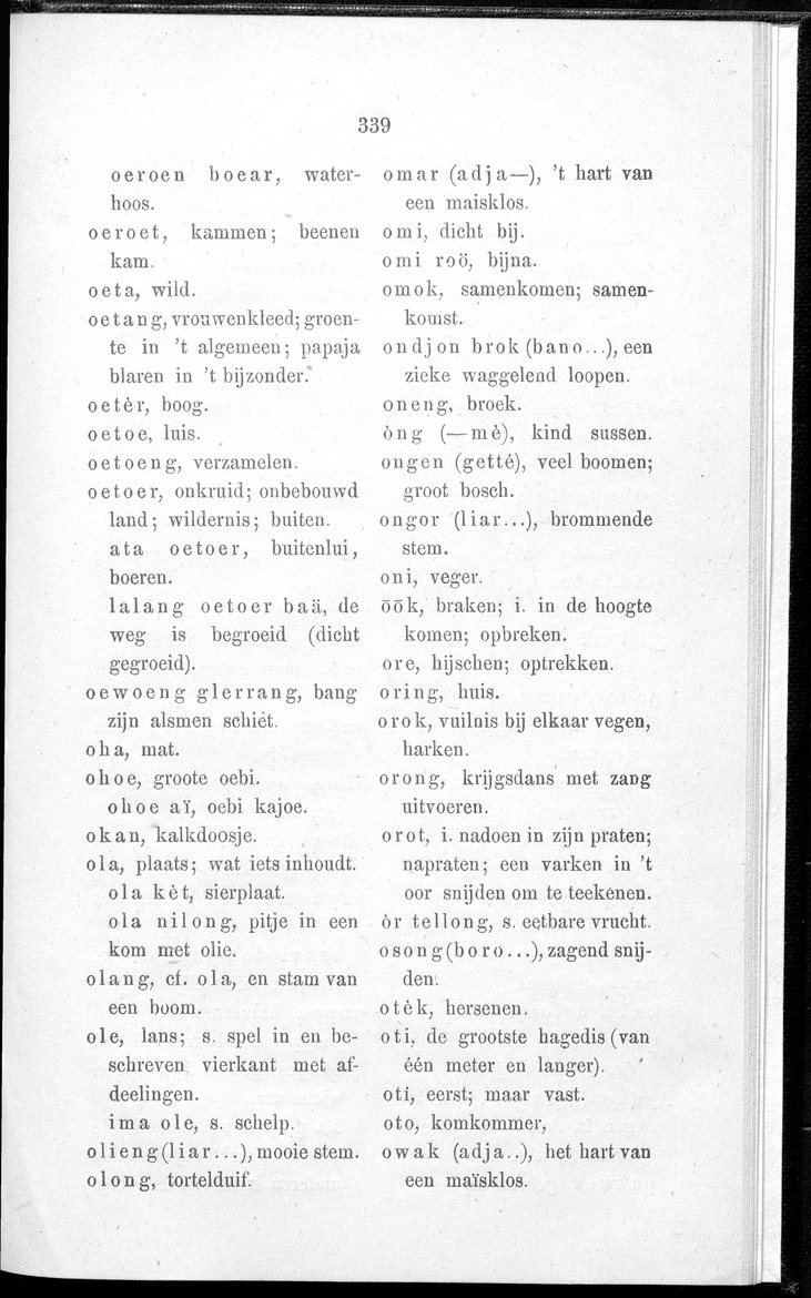 Woordenlijstje von het dialekt van Sikha (Midden-Flores) - 