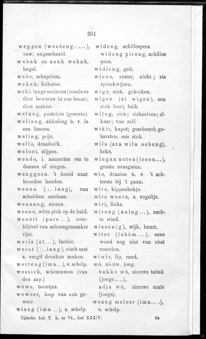 Woordenlijstje von het dialekt van Sikha (Midden-Flores) - 