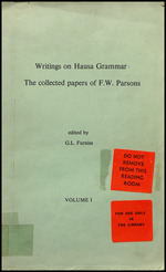 Writings on Hausa grammar