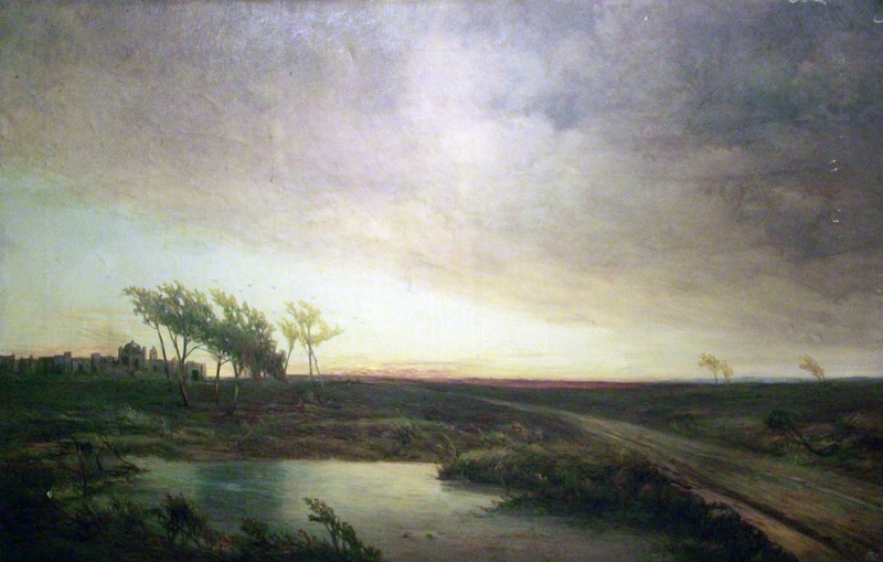 [Unidentified  painting of city street scene] : Lahore Museum collections - digital image 1