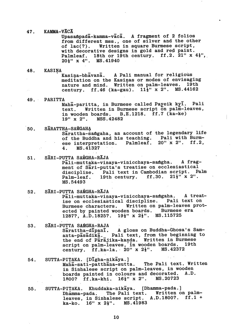 Handlist of the manuscripts in South Asian languages in the Library - 