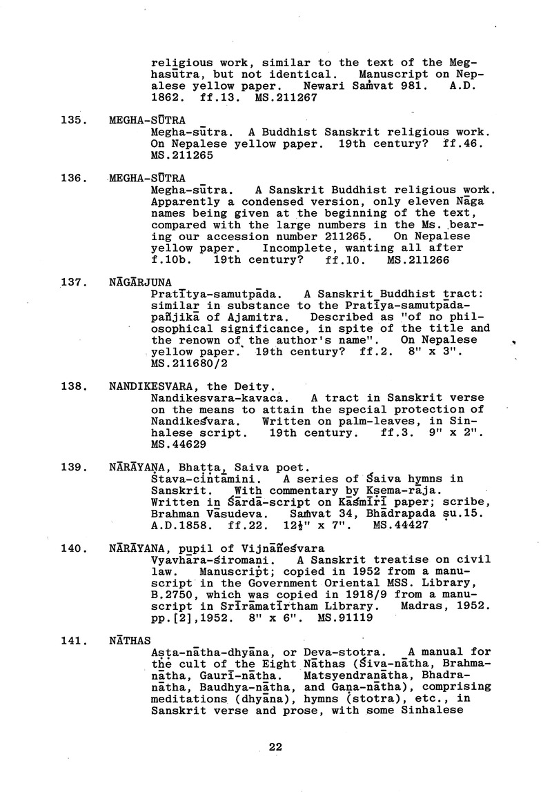 Handlist of the manuscripts in South Asian languages in the Library - 
