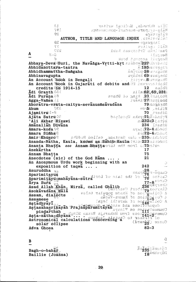 Handlist of the manuscripts in South Asian languages in the Library - 