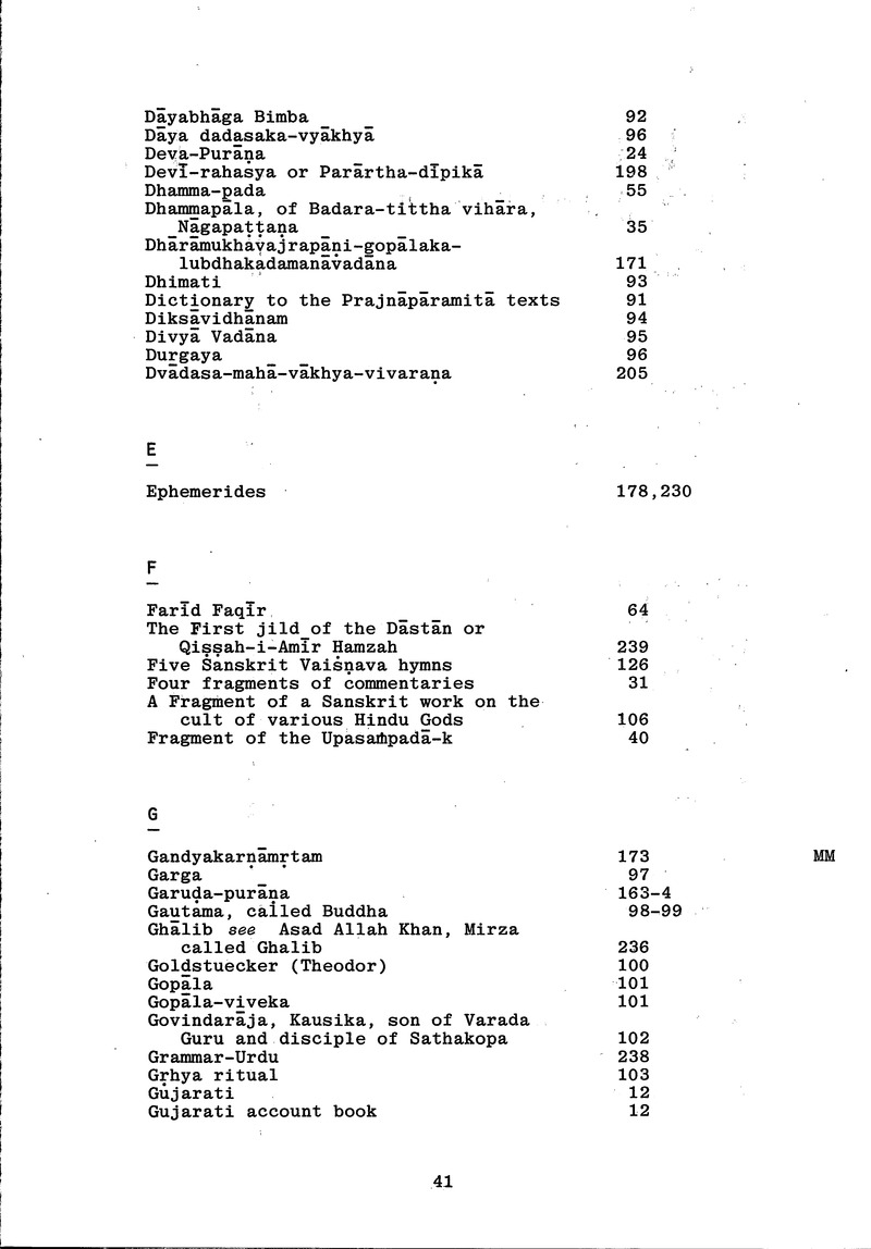 Handlist of the manuscripts in South Asian languages in the Library - 