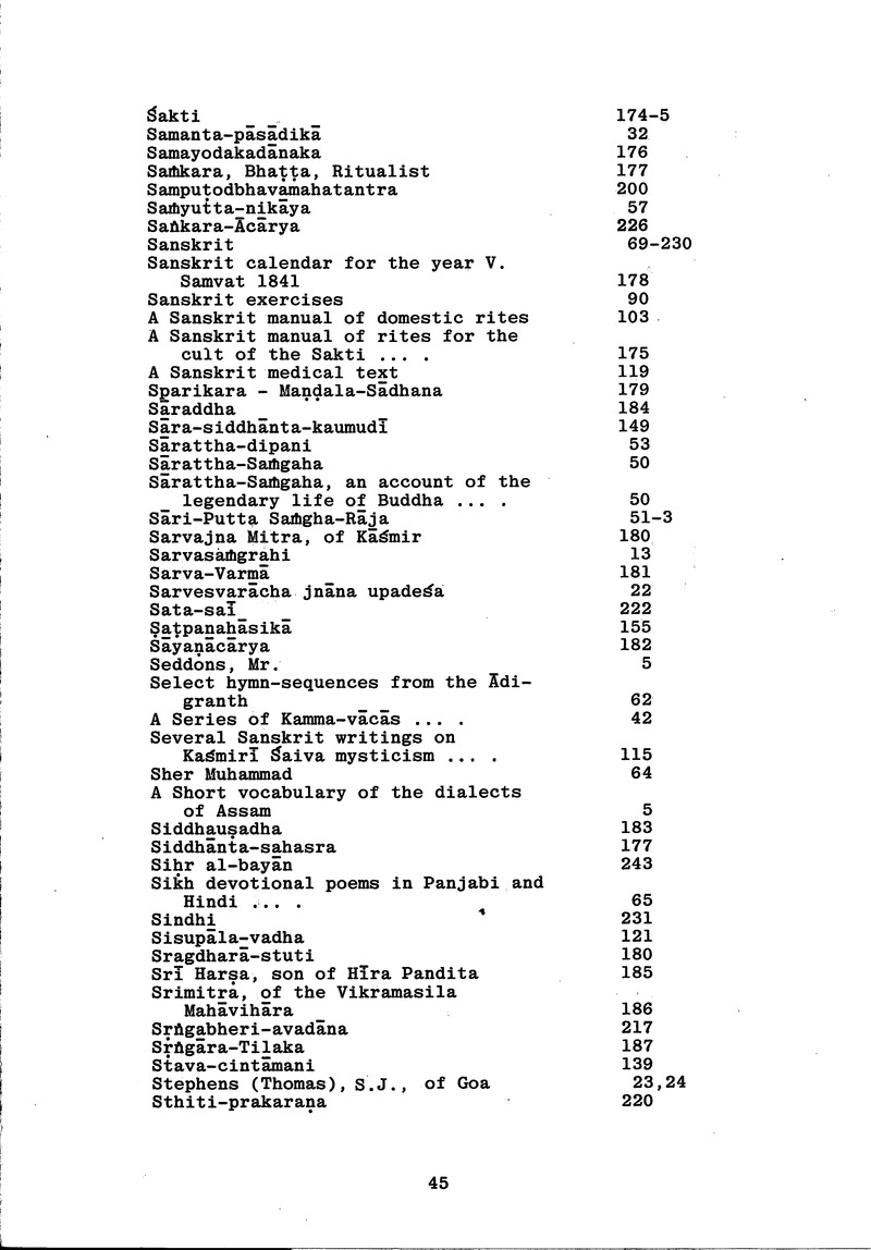 Handlist of the manuscripts in South Asian languages in the Library - 