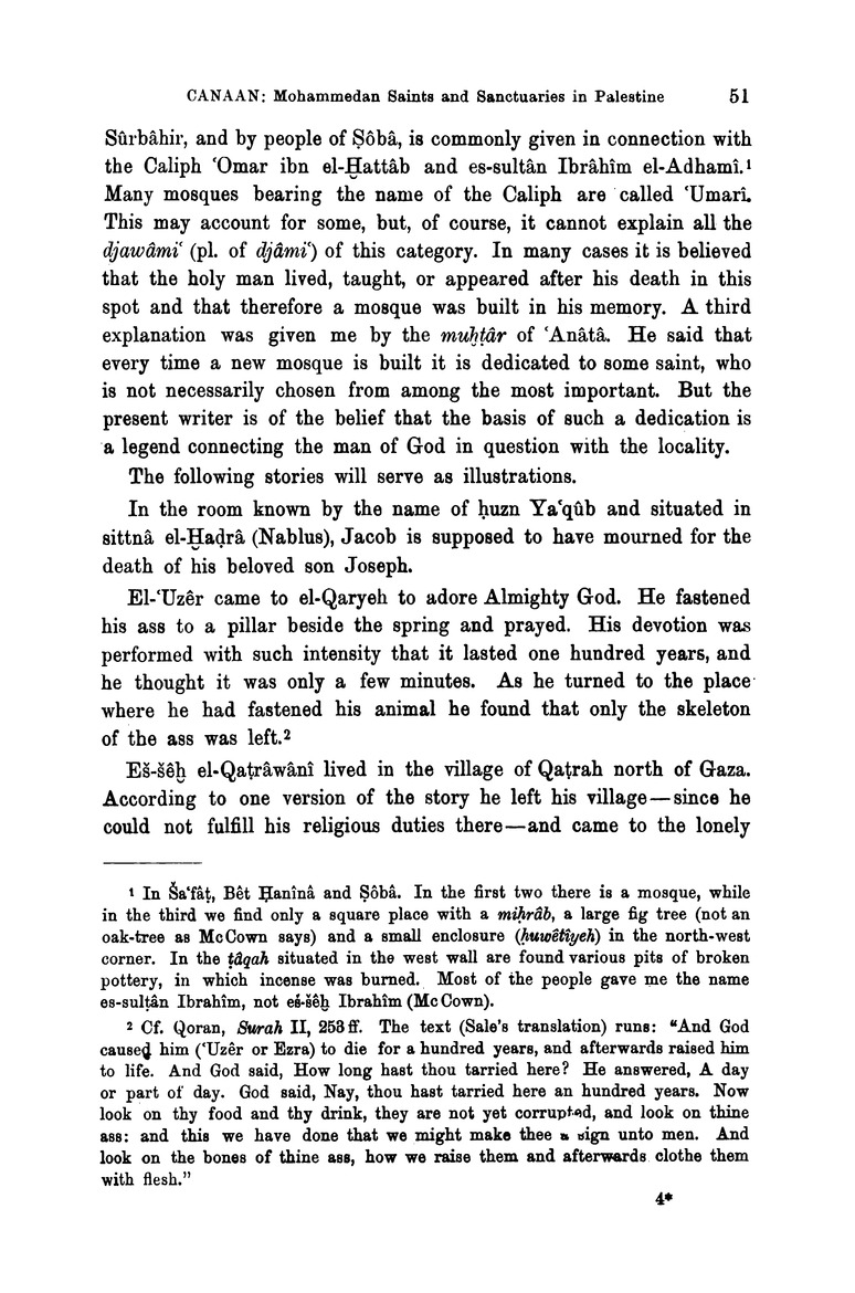 Mohammedan saints and sanctuaries in Palestine - 
