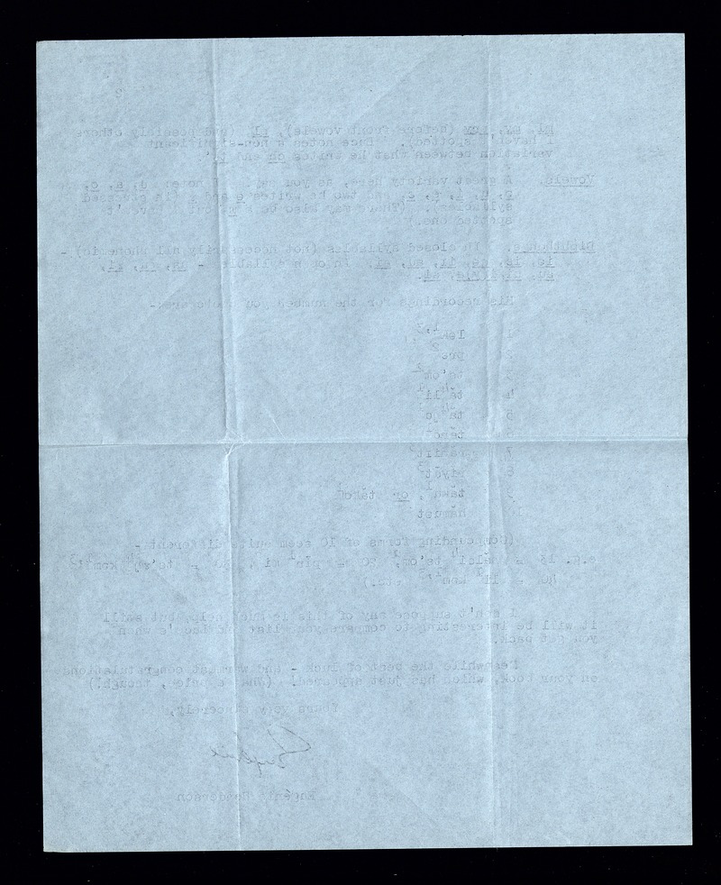 Letter to John Okell from Eugénie Henderson, dated 23rd July, 1969, School of Oriental and African Studies, London - 