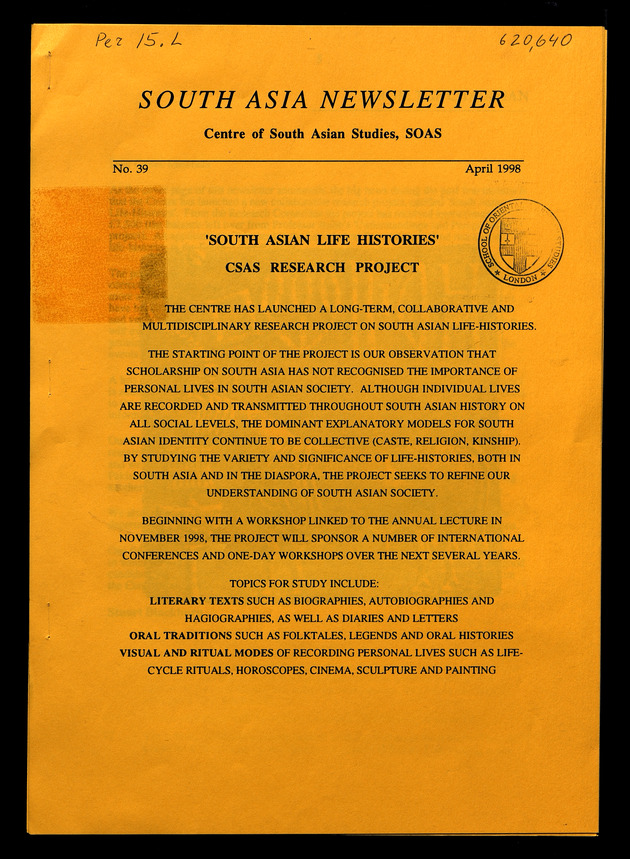 South Asia newsletter - digital image 1