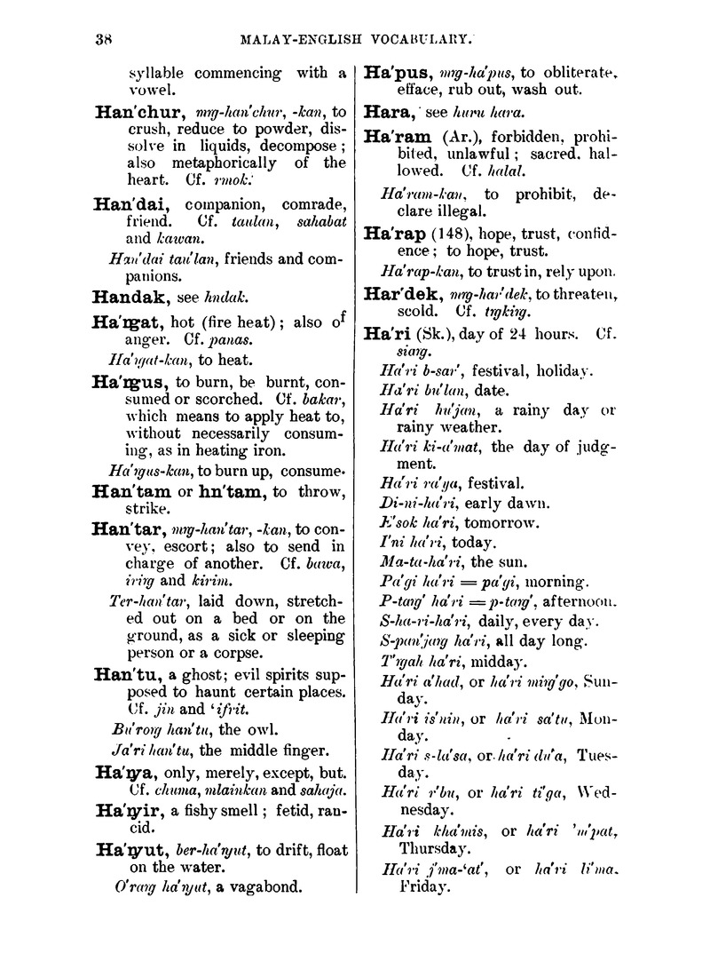 A Malay-English vocabulary - 