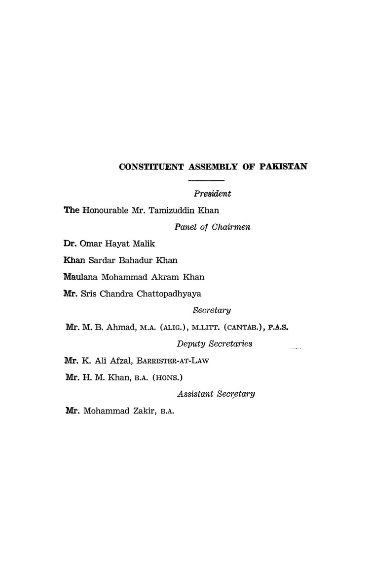 Constituent Assembly of Pakistan debates - New Page