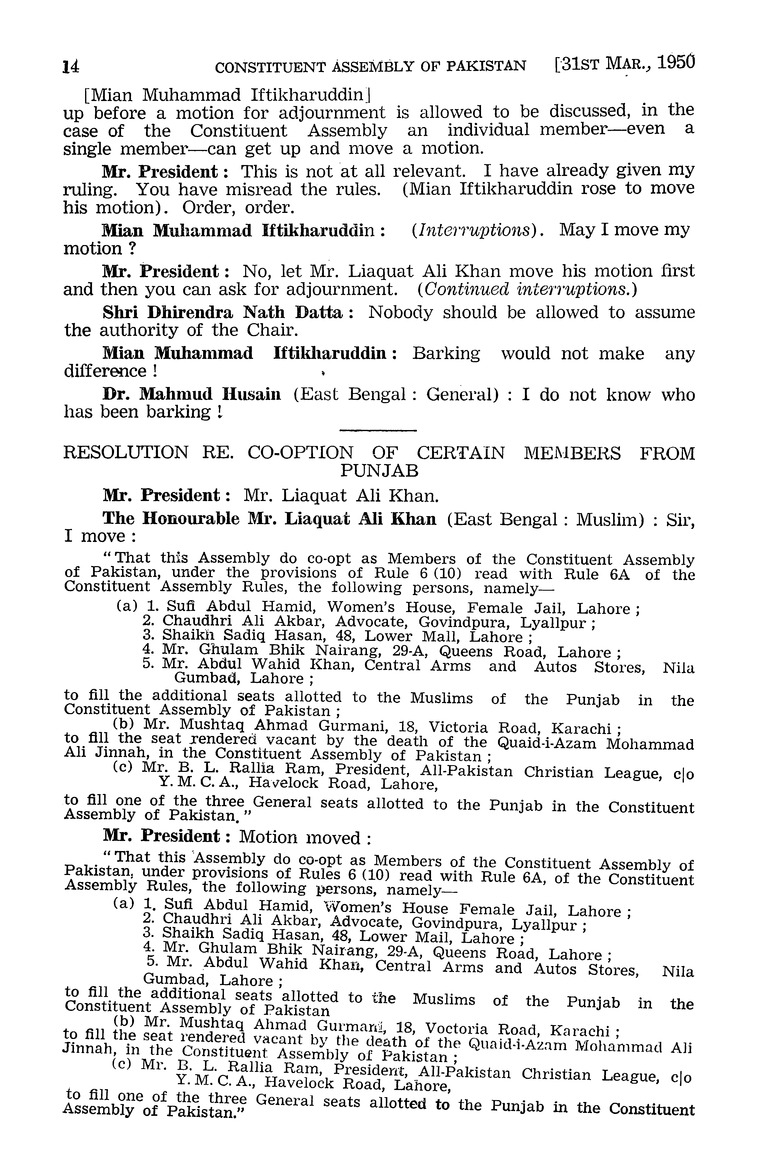 Constituent Assembly of Pakistan debates - Page 6