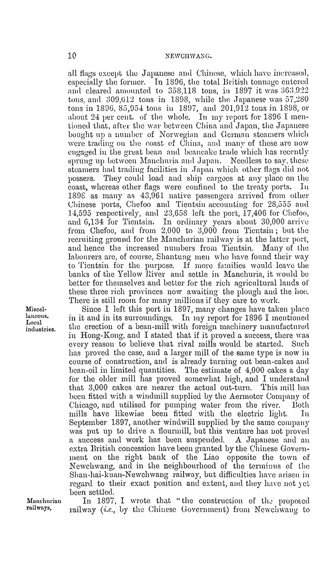 China : Report for the year 1898 on the trade of Newchwang - 