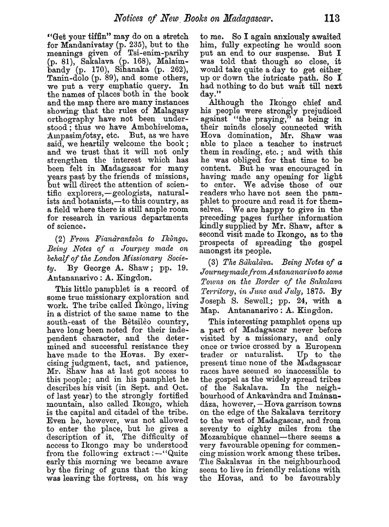 Antananarivo annual and Madagascar magazine - Page 113