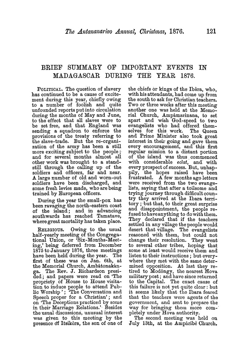 Antananarivo annual and Madagascar magazine - Page 121