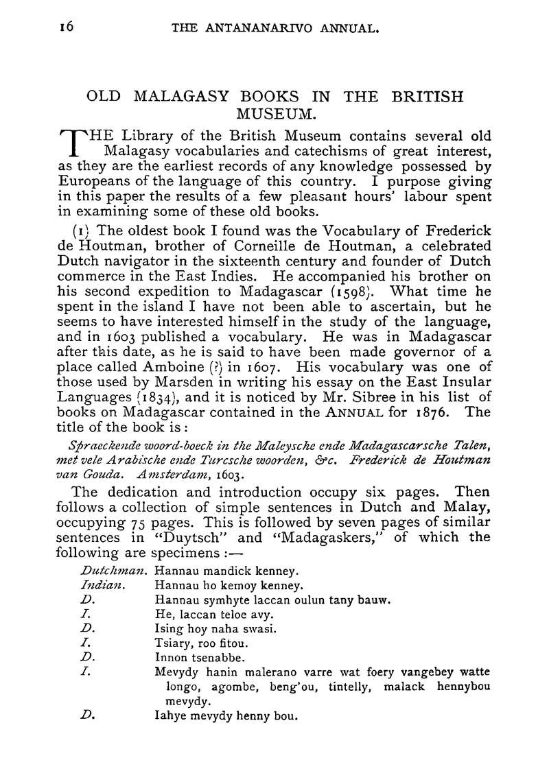 Antananarivo annual and Madagascar magazine - Page 16