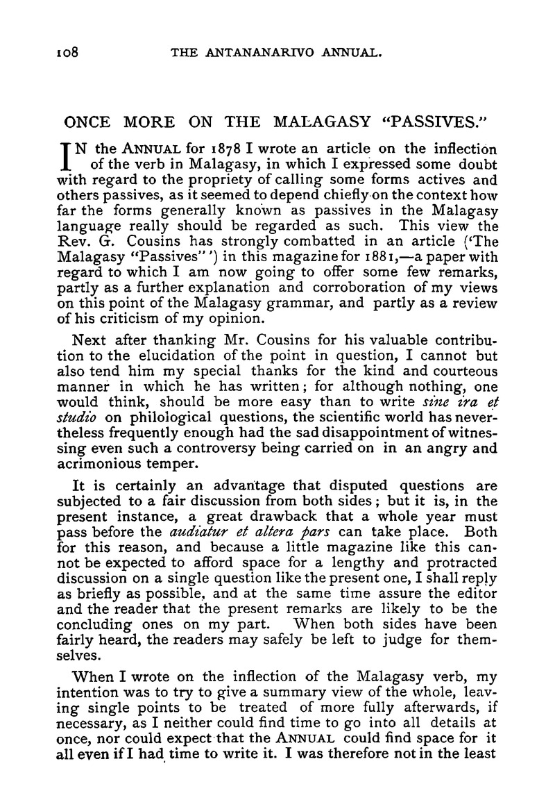 Antananarivo annual and Madagascar magazine - Page 108