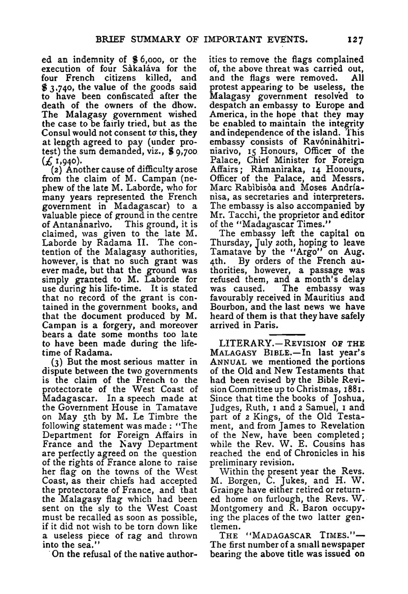 Antananarivo annual and Madagascar magazine - Page 127