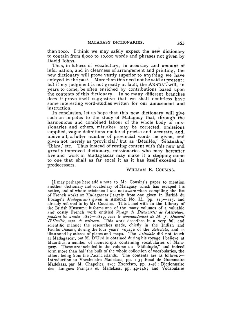 Antananarivo annual and Madagascar magazine - Page 355