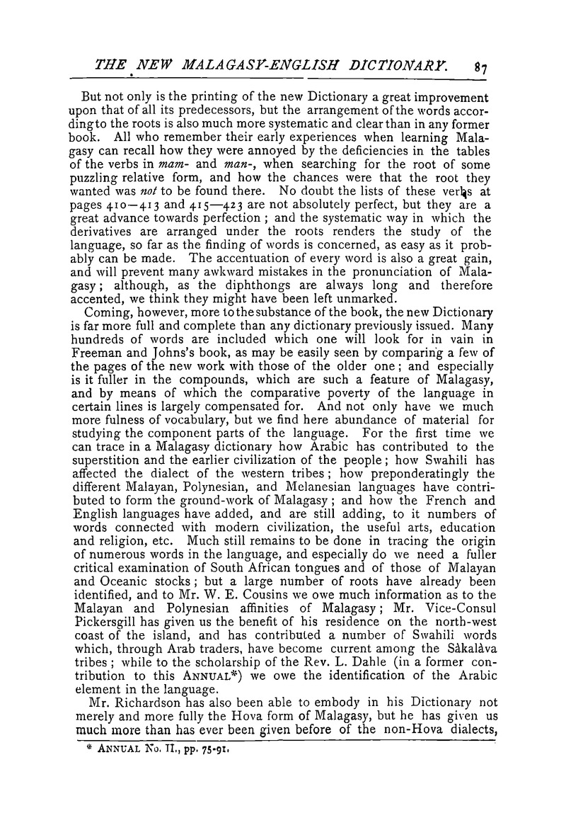 Antananarivo annual and Madagascar magazine - Page 87