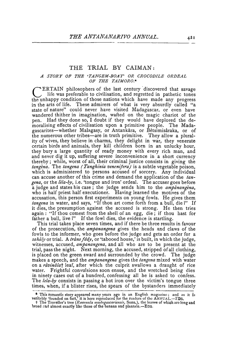 Antananarivo annual and Madagascar magazine - Page 421