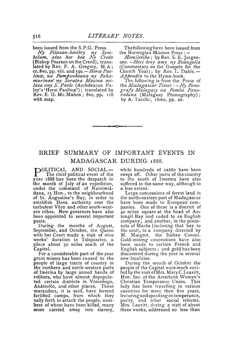 Antananarivo annual and Madagascar magazine - New 516