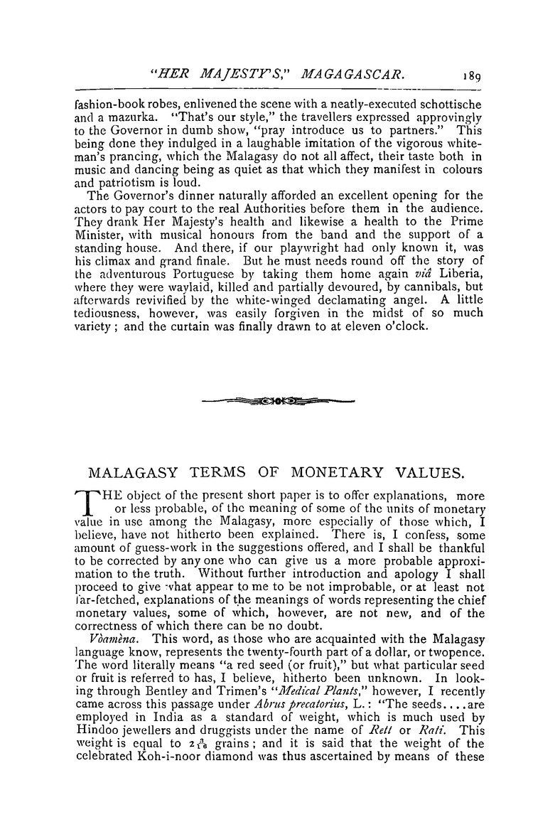 Antananarivo annual and Madagascar magazine - Page 189