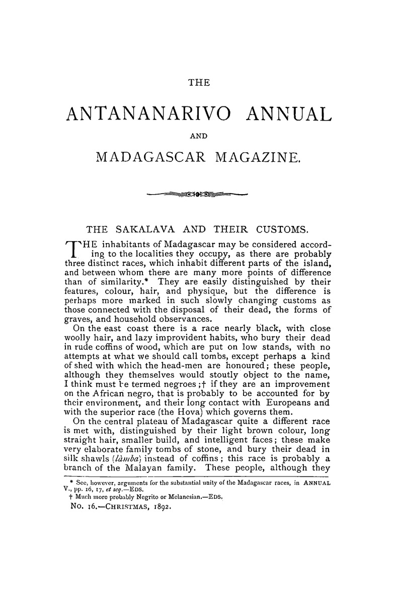 Antananarivo annual and Madagascar magazine - Page 385