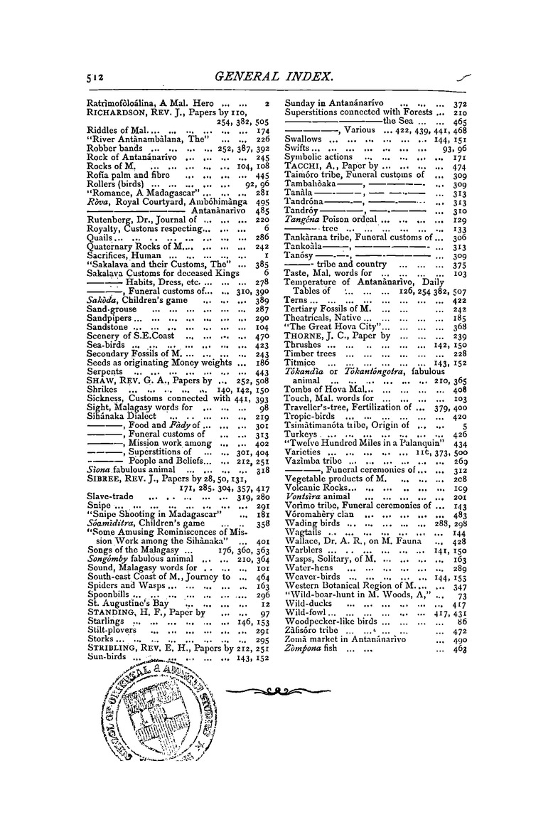 Antananarivo annual and Madagascar magazine - Page 512