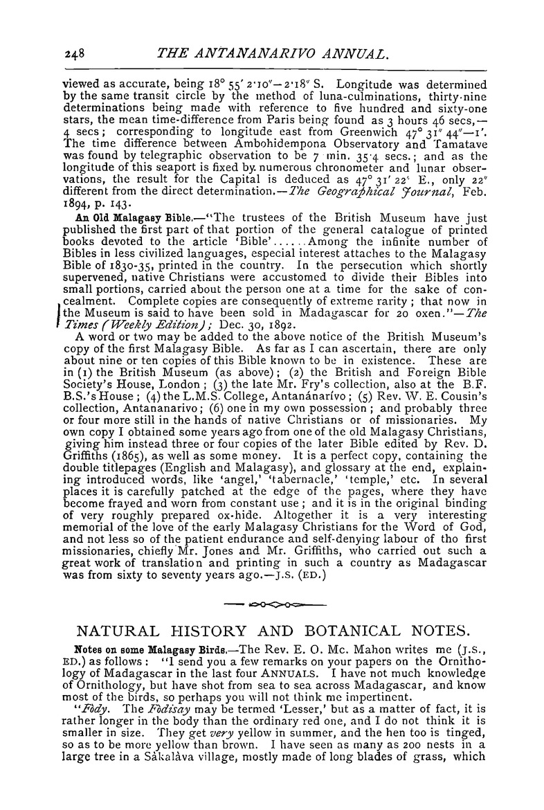 Antananarivo annual and Madagascar magazine - Page 248