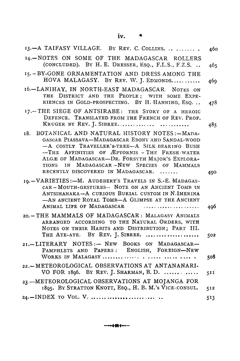 Antananarivo annual and Madagascar magazine - Page iv