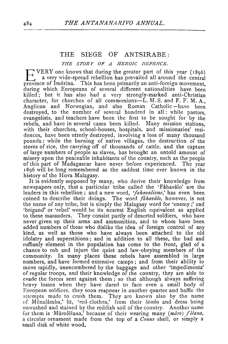 Antananarivo annual and Madagascar magazine - Page 484