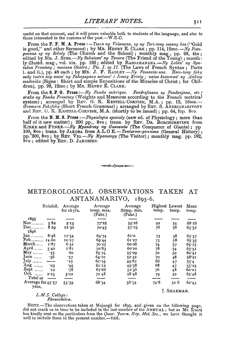 Antananarivo annual and Madagascar magazine - Page 511
