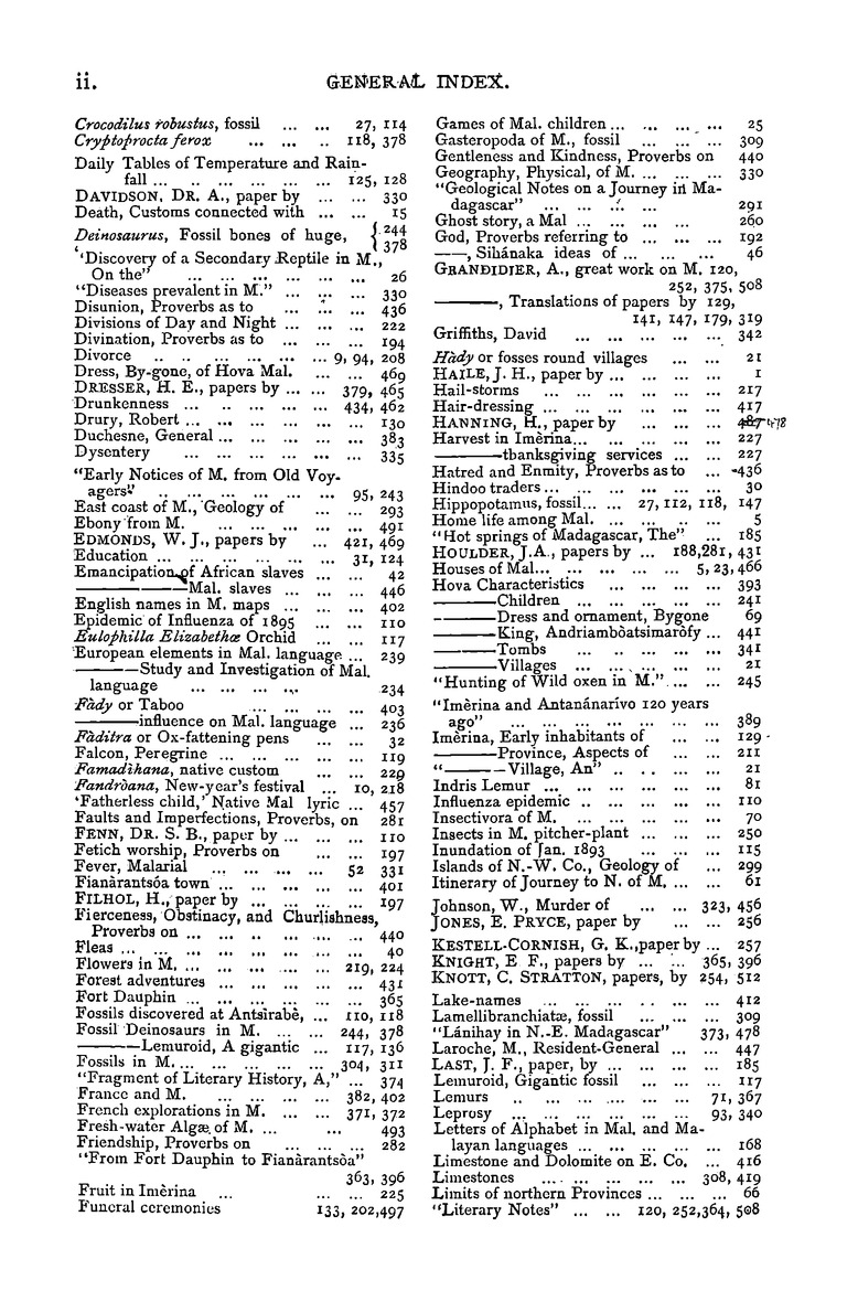 Antananarivo annual and Madagascar magazine - Page ii