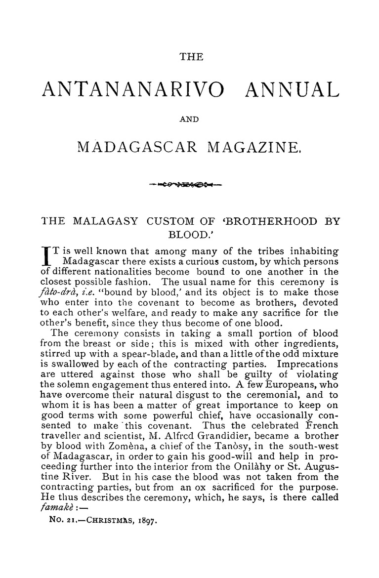 Antananarivo annual and Madagascar magazine - New Page