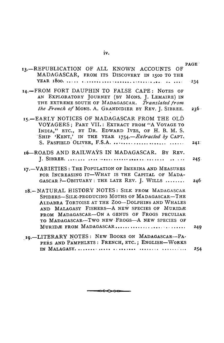 Antananarivo annual and Madagascar magazine - Page iv