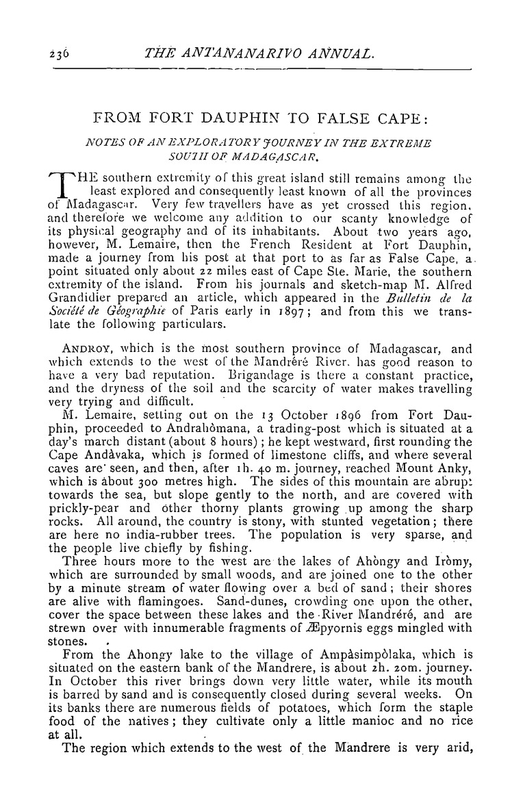 Antananarivo annual and Madagascar magazine - Page 236