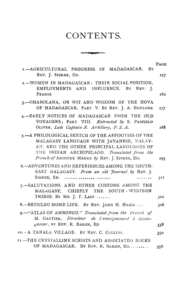 Antananarivo annual and Madagascar magazine - Page iii