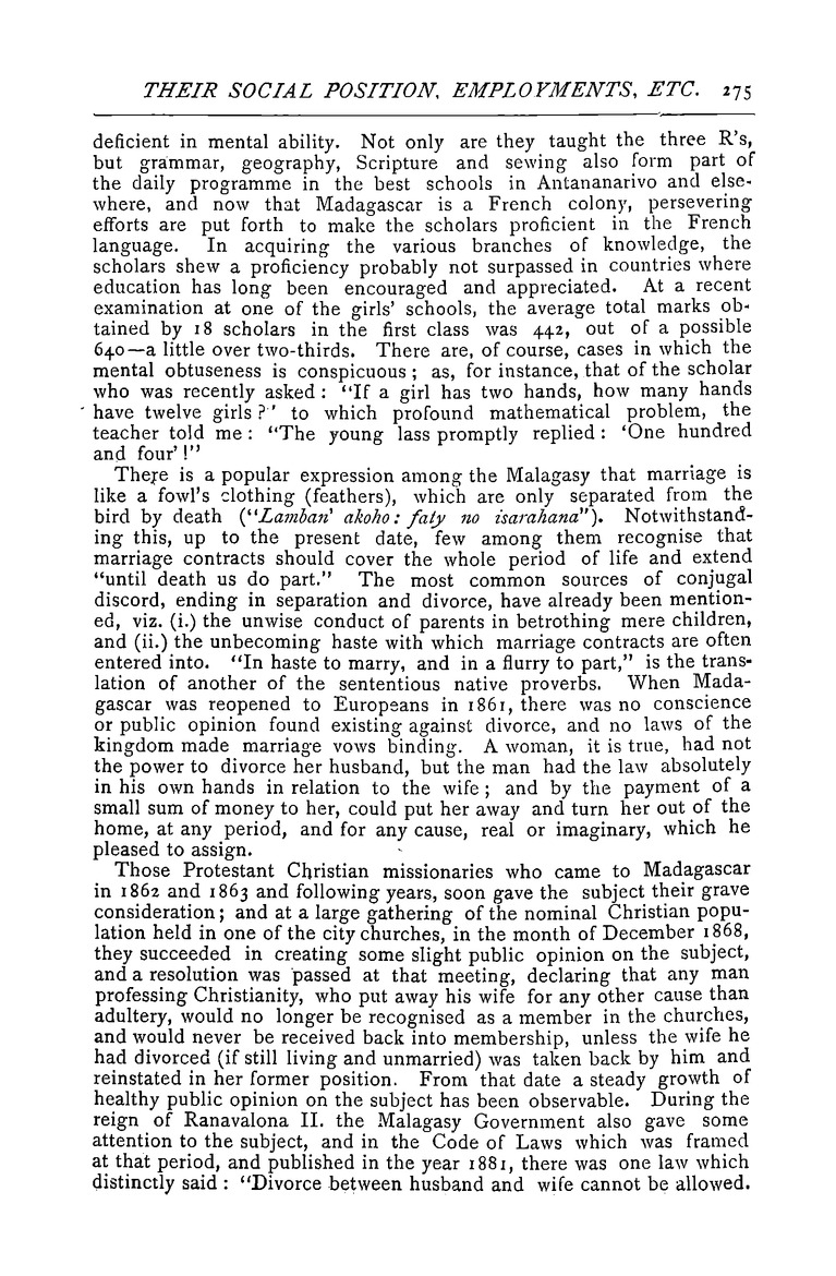 Antananarivo annual and Madagascar magazine - Page 275