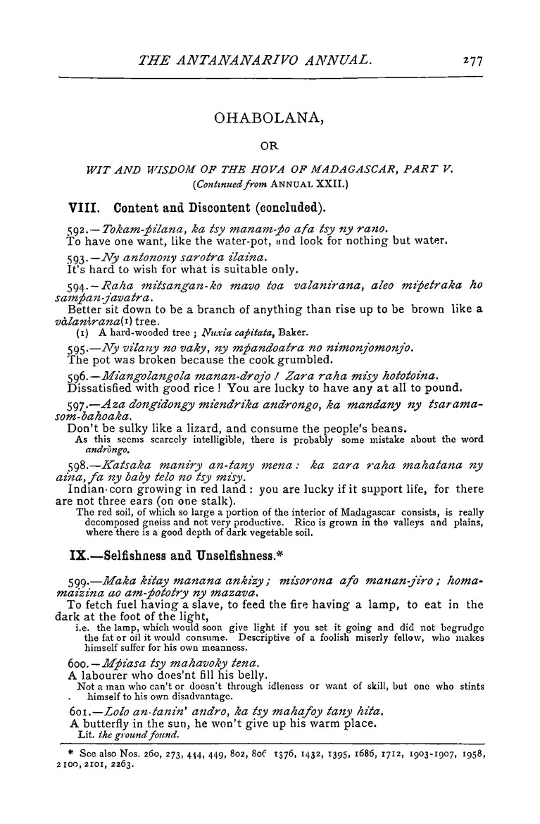 Antananarivo annual and Madagascar magazine - Page 277