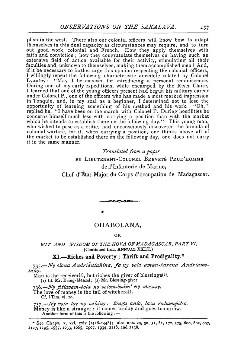 Antananarivo annual and Madagascar magazine - Page 437