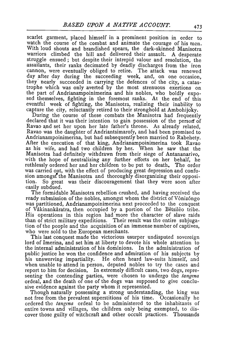 Antananarivo annual and Madagascar magazine - Page 473