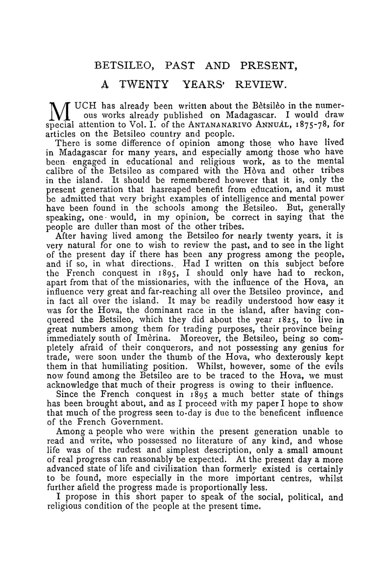 Antananarivo annual and Madagascar magazine - Page 481