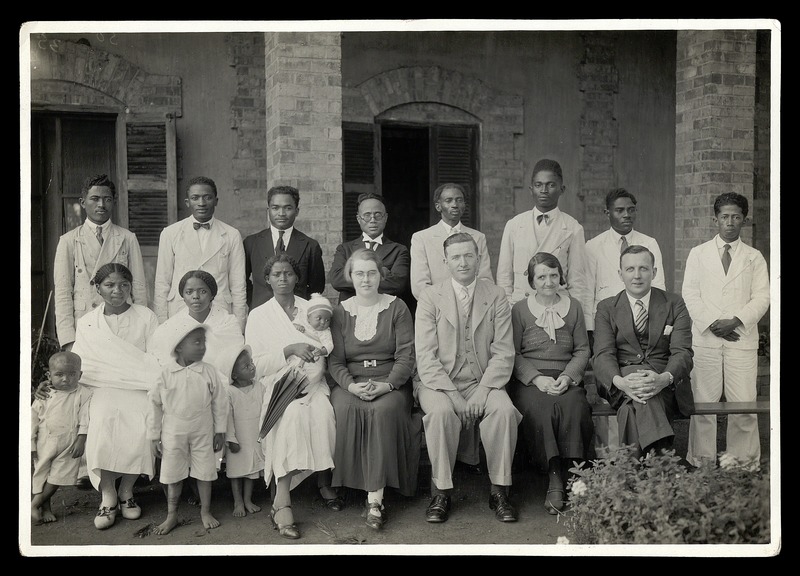 Group photograph with Miss Lochhead, Williams and G.E. Burton, August 1937 - 