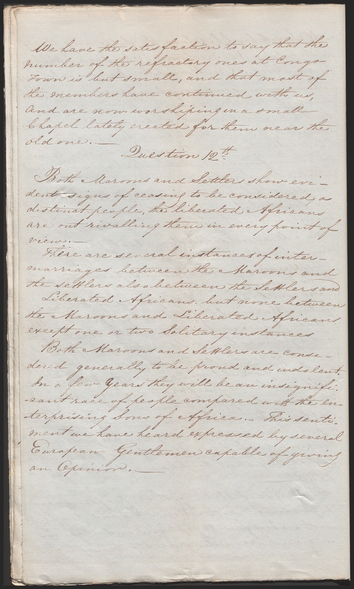 Letter from David Jehu, Free Town, Sierra Leone, West Africa, May 4th 1840, with responses from Thomas Dove [undated] - 