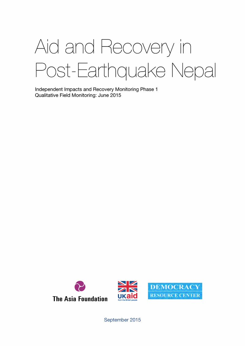 Aid and Recovery in Post-Earthquake Nepal - Page 3