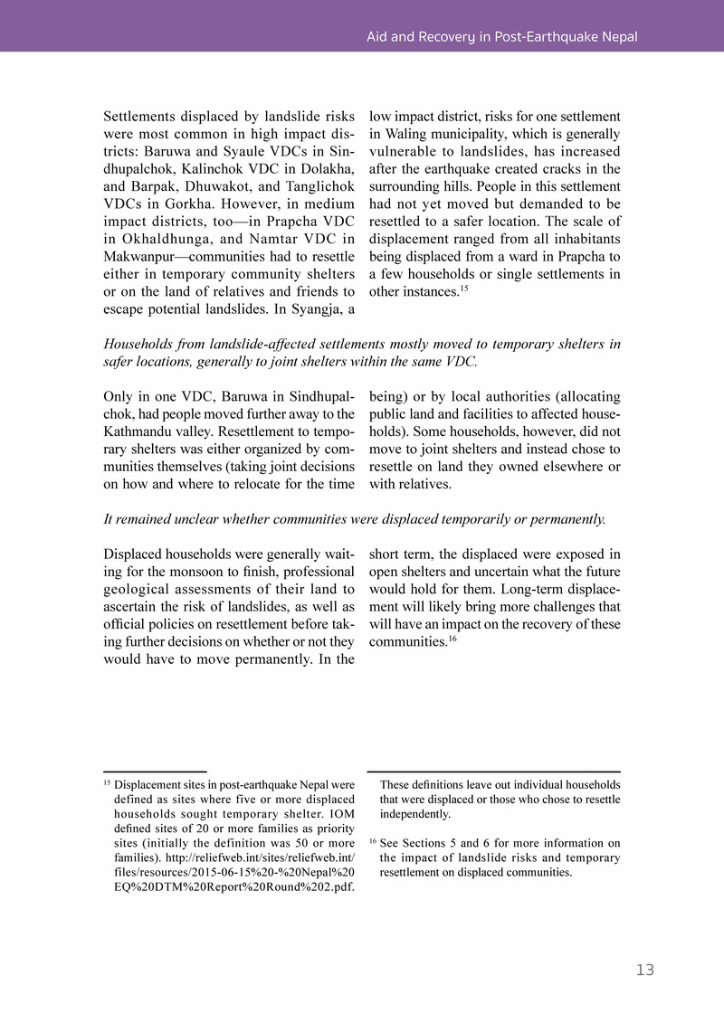 Aid and Recovery in Post-Earthquake Nepal - Page 31
