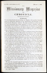 Chronicle of the London Missionary Society