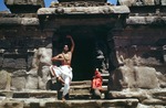 Bali Ram dancing at the Shore Temple in Mahabalipuram