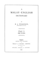 A Malay English Dictionary